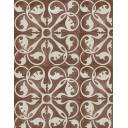 Carrelage Prédécoupé à Motif Floral Bordeaux - 45x45cm - FV2702159