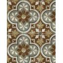 Carrelage Prédécoupé à Motif Floral Bordeaux - 45x45cm - FV2702159