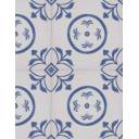 Carrelage Faience Motif Floral 1 Bleu Ciel - 15x15cm - FV2702248