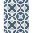 Carrelage Sol et Mur Motif Floral 3 Bleu Foncé - 15x15cm - FV2702250