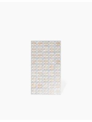 Carrelage Rectangulaire Tetouan en Grès Cérame à relief Sable et Blanc - 31x56cm - FV2702394