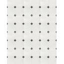 Carrelage pour Sol - Blanc avec Cabochon Noir - 58x58cm - FV2702401