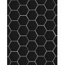 Carrelage Hexagonal Sur Maille Noir - 27x28cm - FV2702425