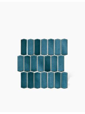 Carrelage Murcia - Plaquette Losange 2 sur Maille Bleu Vert Brillant -28.6x30cm - FV2702486