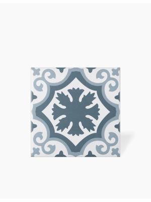 Carrelage Georgia - Motif 5 Bleu pour Sol et Mur -15x15cm - FV2702457