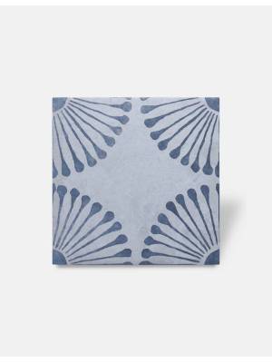 Carrelage Sol et Mur Munata Blanc et Bleu - 20x20cm - FV2702229