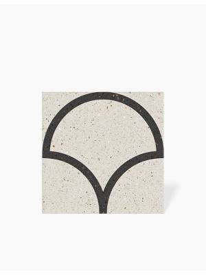 Carrelage Motif Ecaille Aspect Terrazzo Blanc 20x20cm - R10 - FV2702140