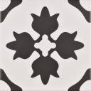 Carrelage Rina - Motif 10 Noir pour Sol et Mur - 15x15cm - CO9704030