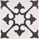 Carrelage Rina - Motif 4 Noir pour Sol et Mur - 15x15cm - CO9704024