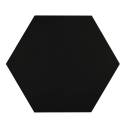 Carrelage uni hexagonal noir en grès cérame de 10 mm d'épaisseur