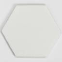 Fliese sechseckig matt weiß 15 × 15 cm - HE0811001