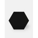 Carrelage uni hexagonal noir en grès cérame de 10 mm d'épaisseur