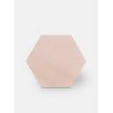 Carrelage uni hexagonal rose en grès cérame de 10 mm d'épaisseur