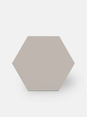 Carrelage uni hexagonal gris en grès cérame de 10 mm d'épaisseur