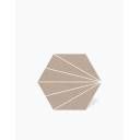 CARRELAGE HEXAGONE MARRON BLANC 22.5X25.9 - MK2305106